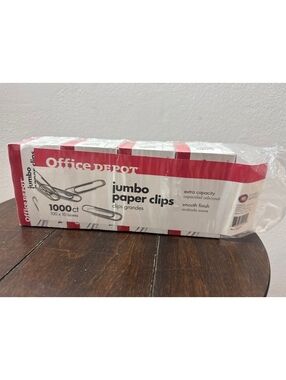 Office Depot Brand Paper Clips, Jumbo, Silver, 8 Boxes Of 100 Each 800 in total